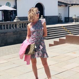 JCrew one shoulder floral dress